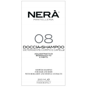 Nera' 08 Doccia Shampoo Detergente Corpo Capelli Estratti Bergamotto E Mirto 200 Ml