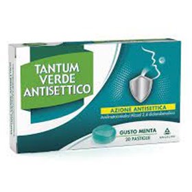 Tantum Verde Antisettico*20 Pastiglie Gusto Menta 0,6 Mg + 1,20 Mg