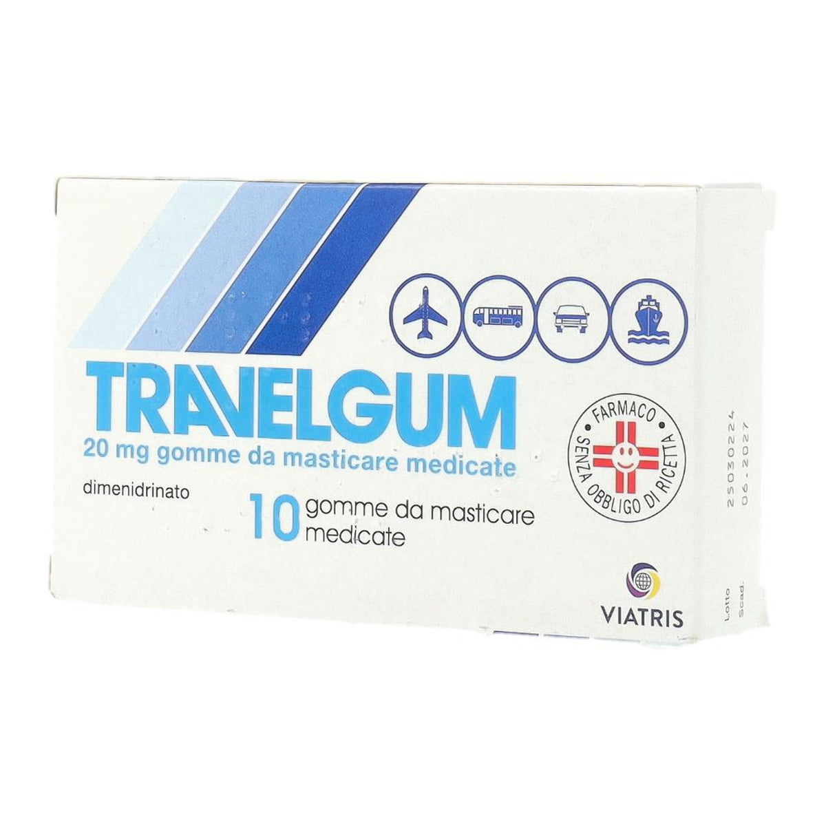TRAVELGUM*10 gomme da masticare 20 mg