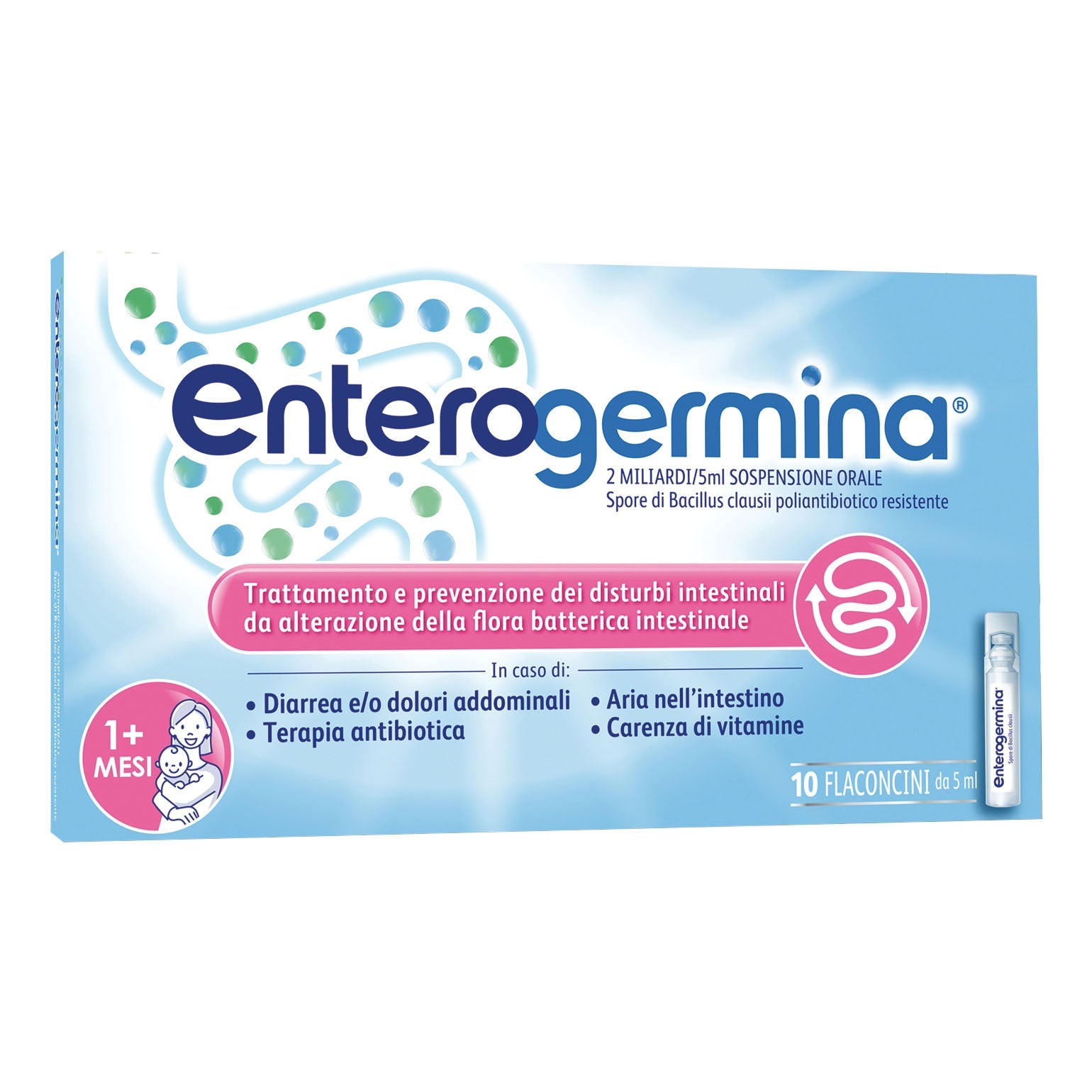 ENTEROGERMINA*orale sosp 10 flaconcini 2 mld 5 ml
