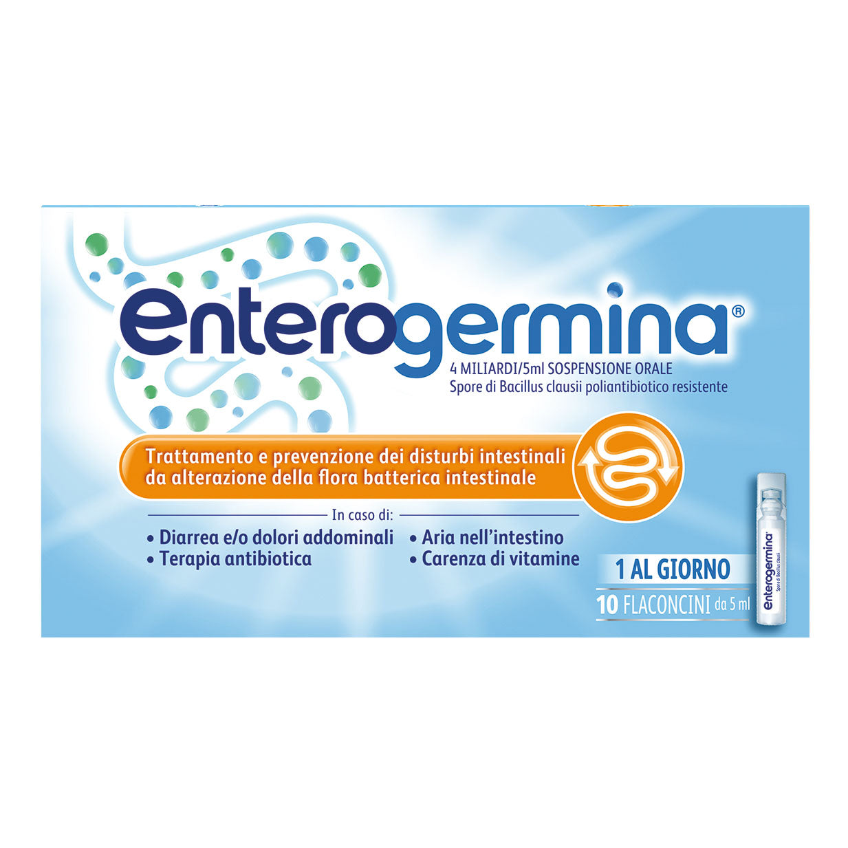 ENTEROGERMINA*orale sosp 10 flaconcini 4 mld 5 ml