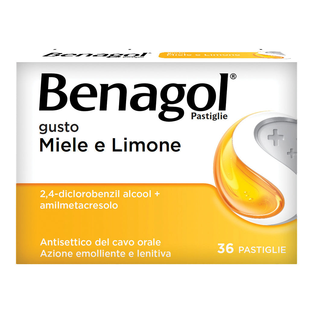 BENAGOL*36 pastiglie 0,6 mg + 1,2 mg miele limone