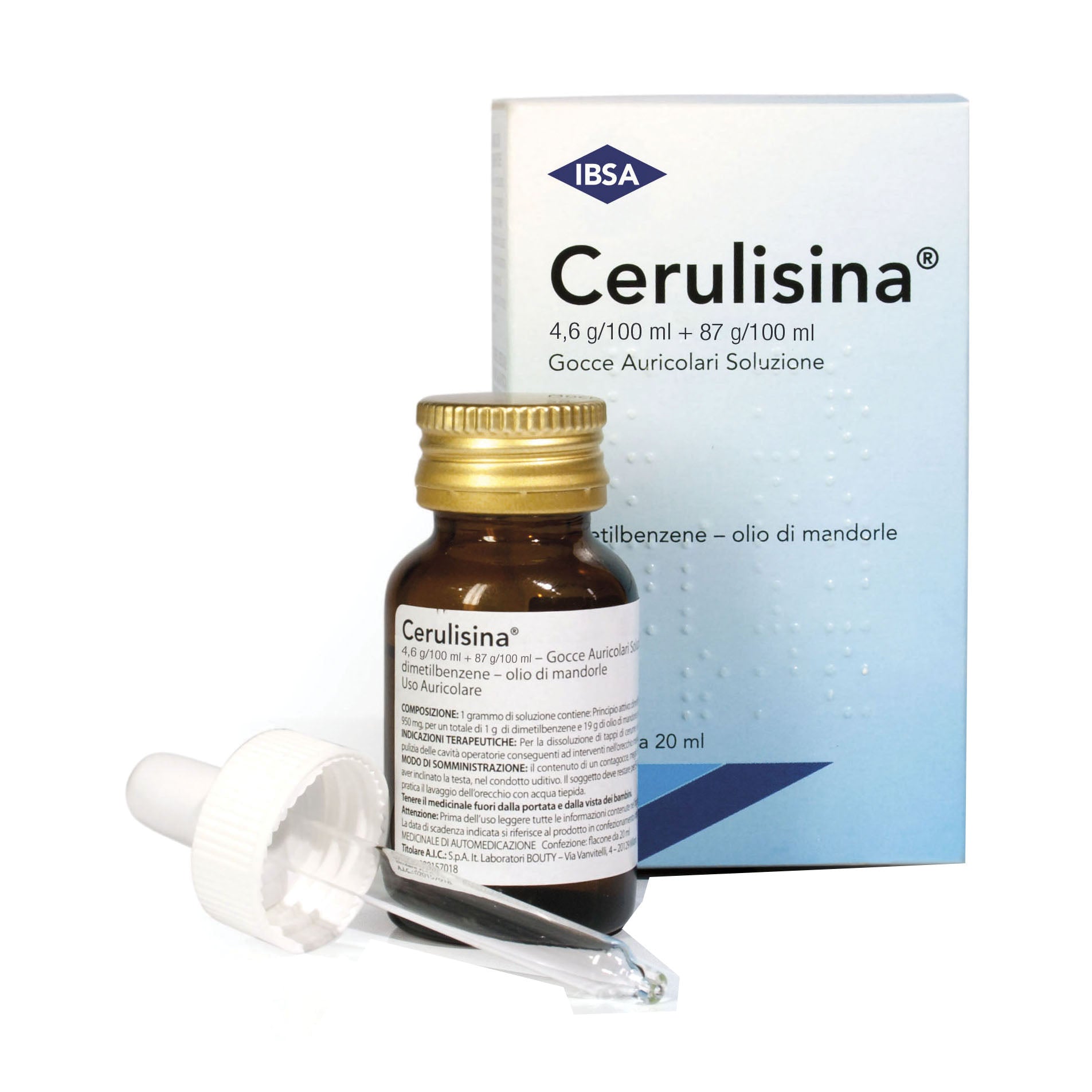 CERULISINA*gtt oto 20 ml 4,6 g/100 ml + 87 g/100 ml