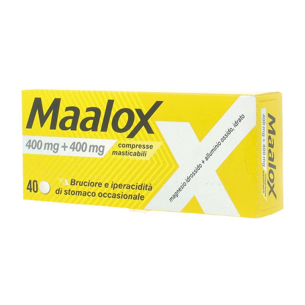 MAALOX*40 cpr mast 400 mg + 400 mg