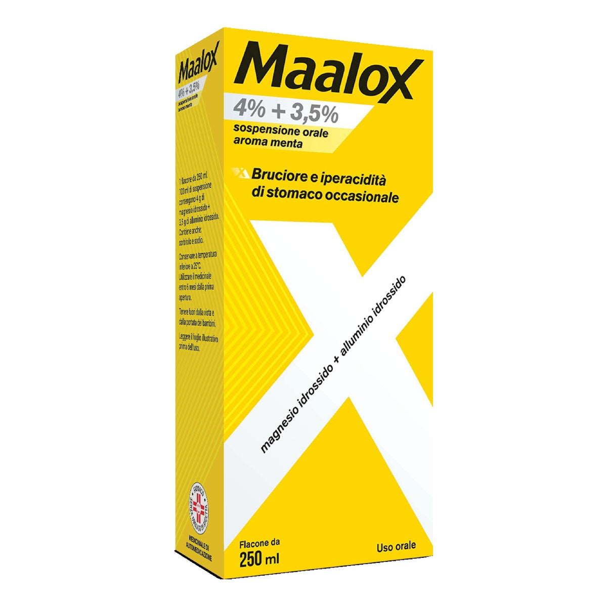 MAALOX*orale sosp 250 ml 4% + 3,5% aroma menta