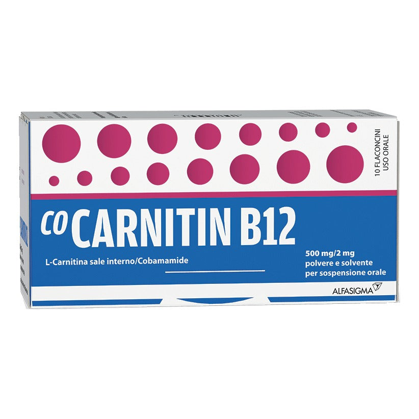 COCARNITIN B12*orale sosp 10 flaconcini 10 ml 500 mg + 2 mg