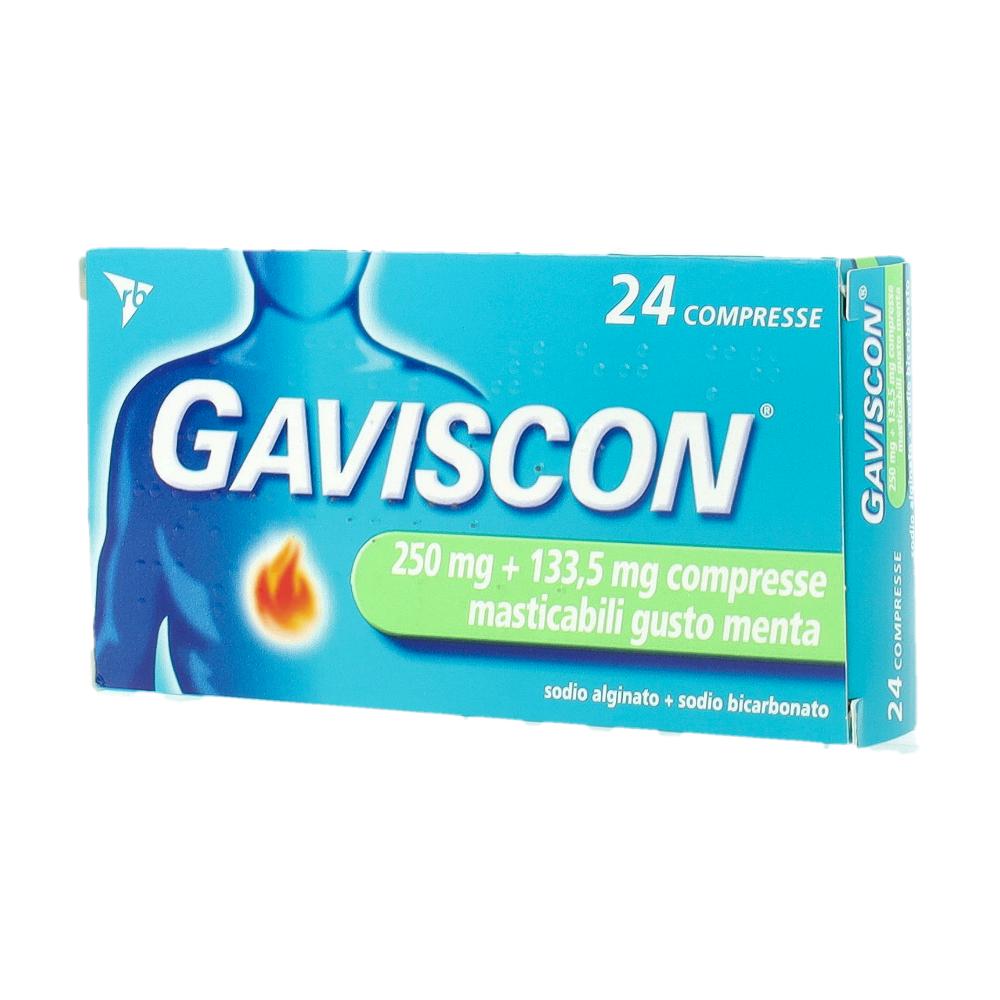 GAVISCON*24 cpr mast 250 mg + 133,5 mg menta