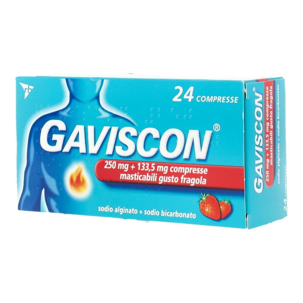 GAVISCON*24 cpr mast 250 mg + 133,5 mg fragola