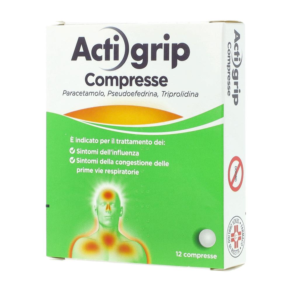 ACTIGRIP*12 cpr 60 mg + 2,5 mg + 500 mg