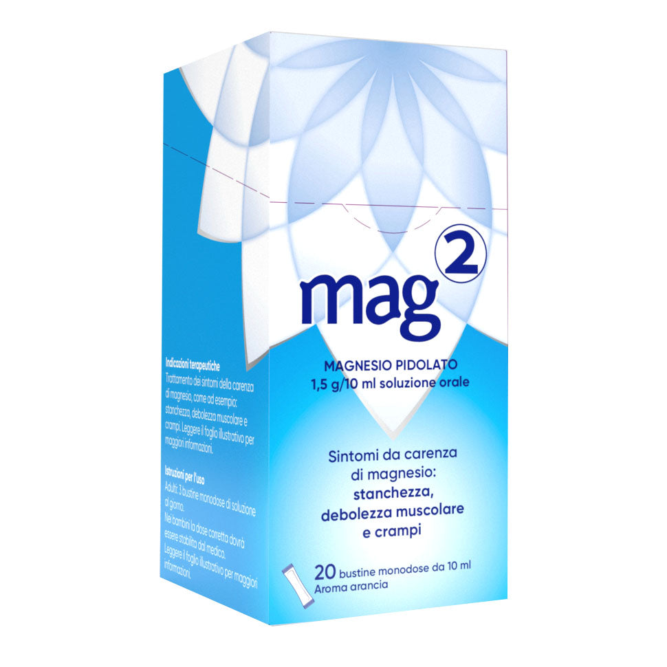 MAG 2*orale soluz 20 bustine monodose 10 ml 1,5 g/10 ml