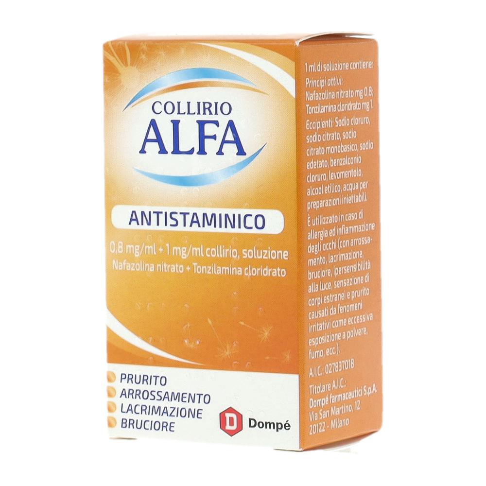 COLLIRIO ALFA ANTISTAMINICO*collirio 10 ml 0,8 mg/ml + 1 mg/ml