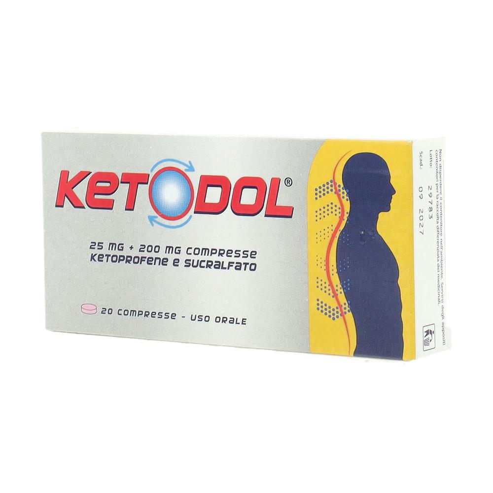 KETODOL*20 cpr 25 mg + 200 mg