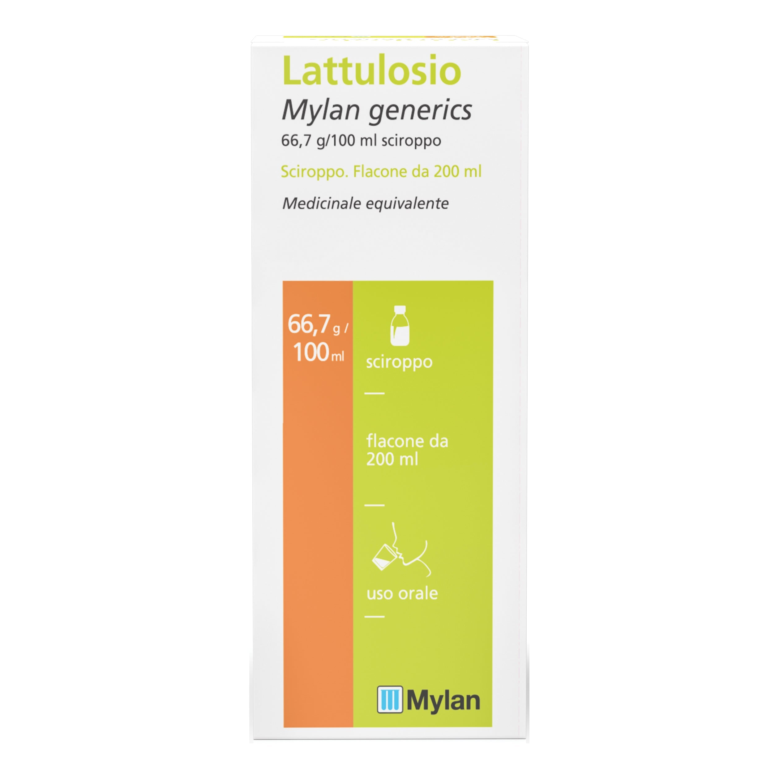 LATTULOSIO (MYLAN GENERICS)*scir 200 ml 66,7 g/100 ml flacone con bicchiere dosatore