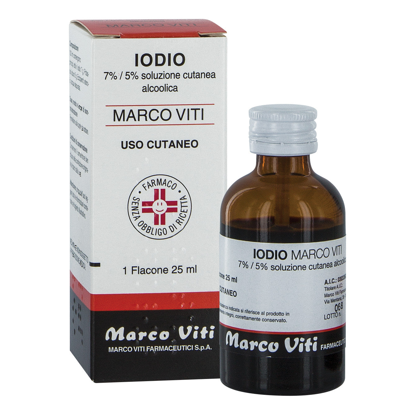 IODIO SOLUZIONE ALCOLICA I (MARCO VITI)*soluz cutanea 25 ml7% + 5%