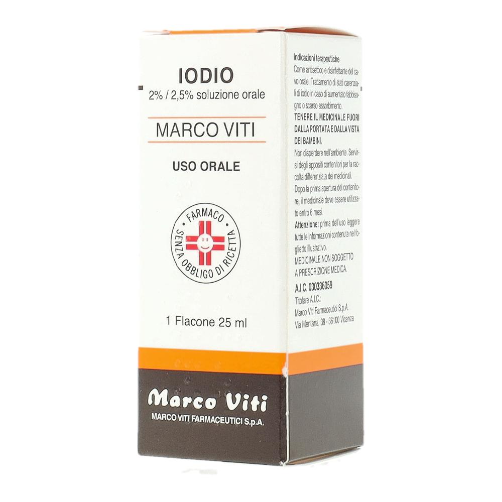 IODIO (MARCO VITI)*orale soluz 20 ml 2% + 2,5%