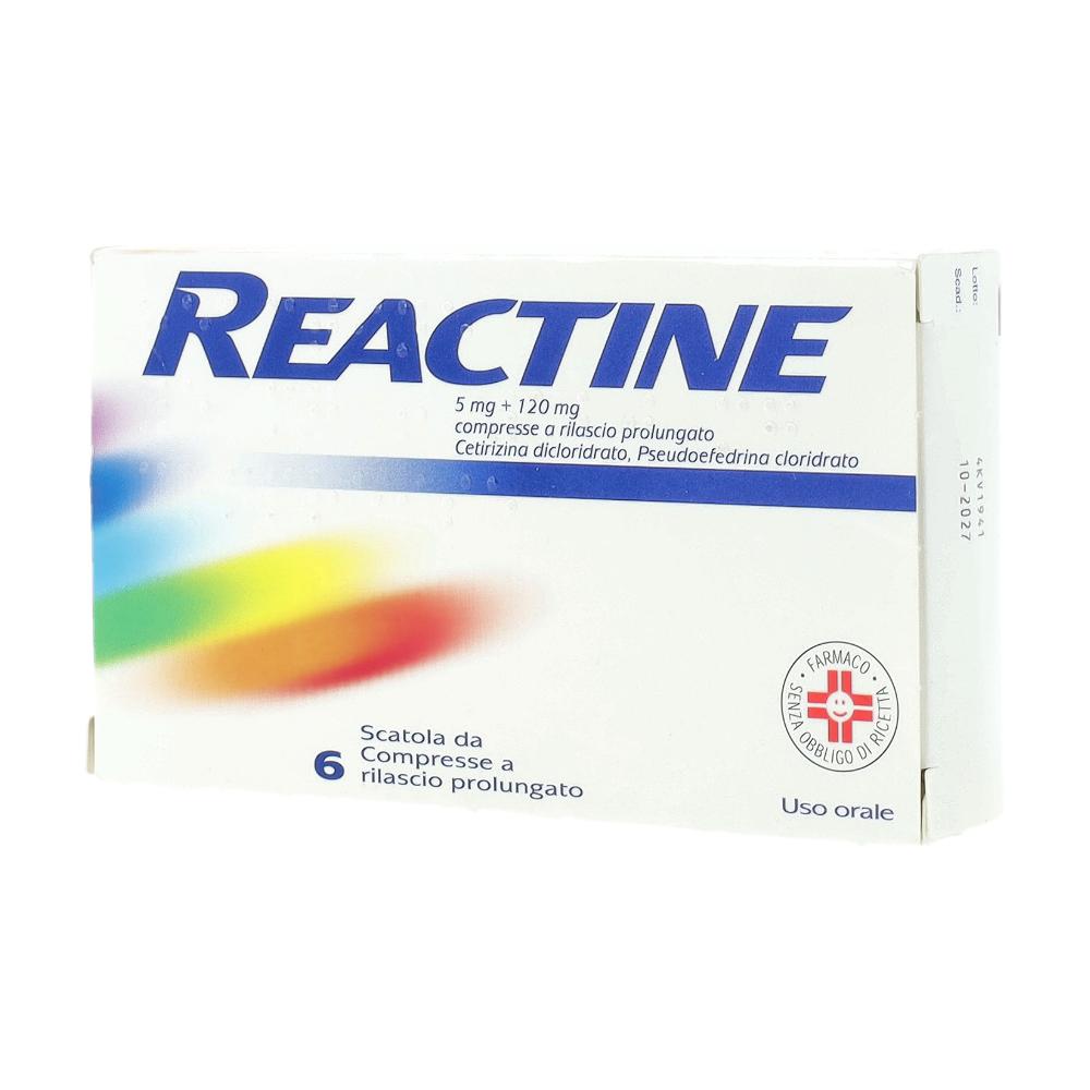 REACTINE*6 cpr 5 mg + 120 mg rilascio prolungato