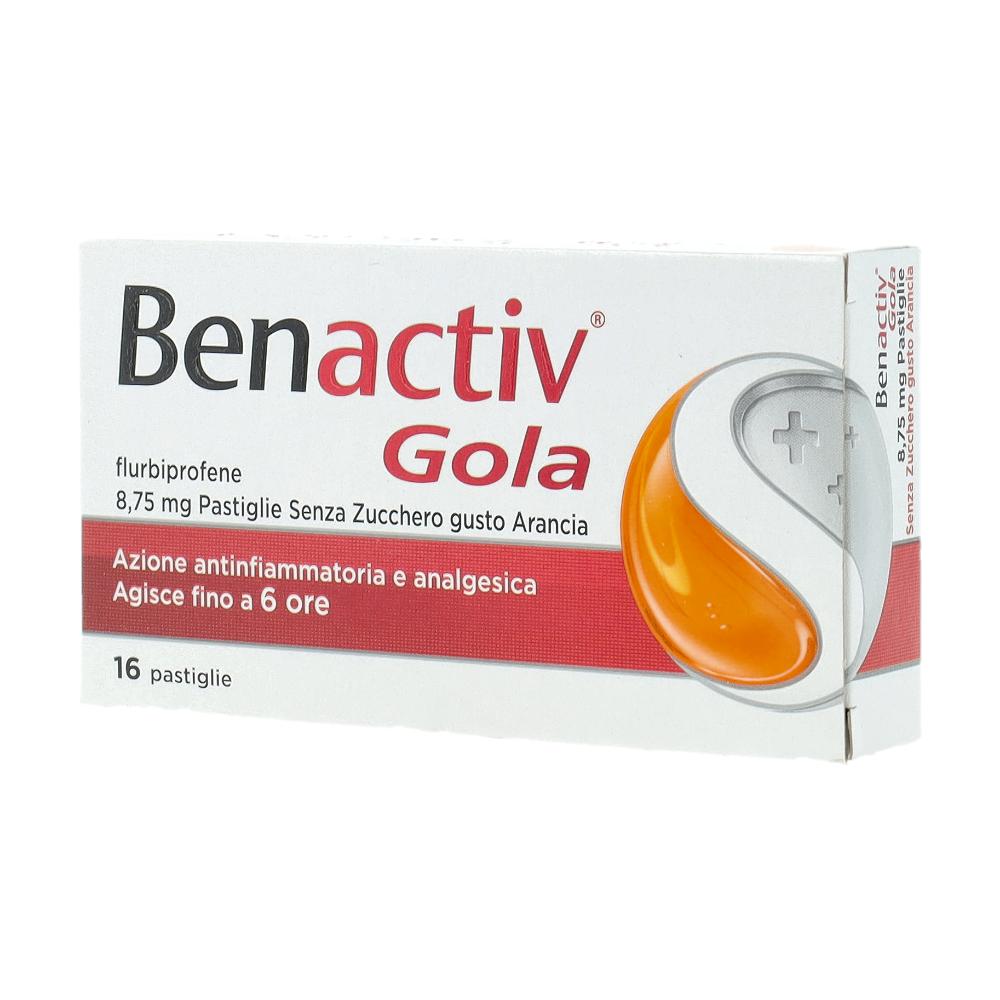 BENACTIV GOLA*16 pastiglie 8,75 mg arancia senza zucchero
