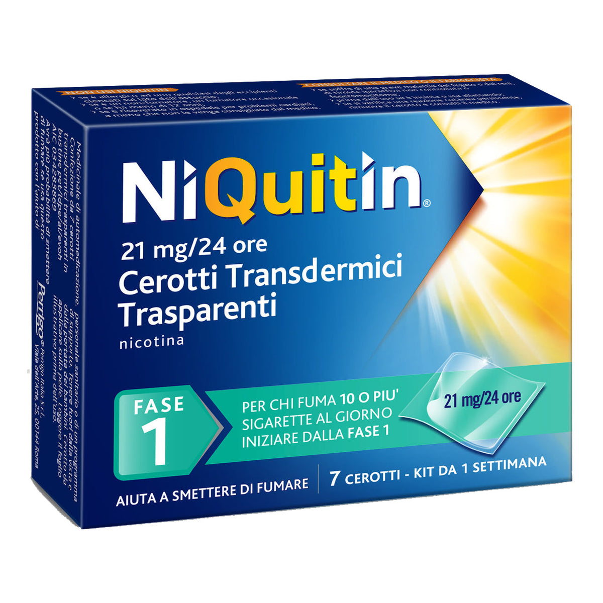 NIQUITIN*7 cerotti transdermici 21 mg/die