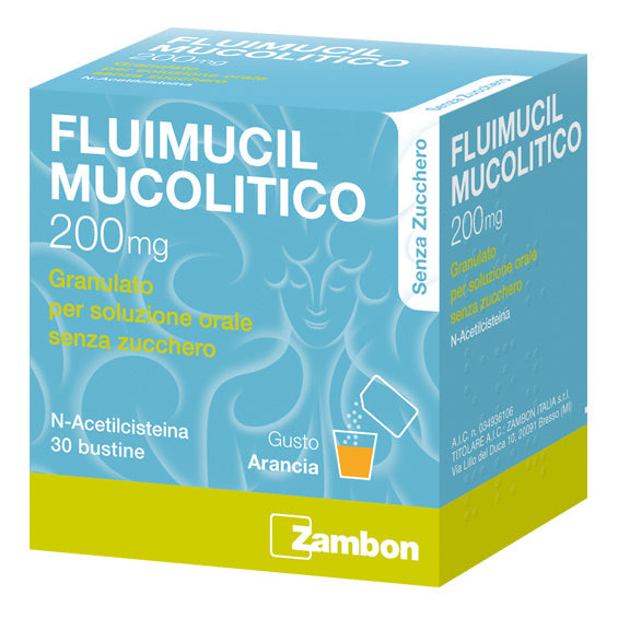 FLUIMUCIL MUCOLITICO*30 bust grat 200 mg senza zucchero