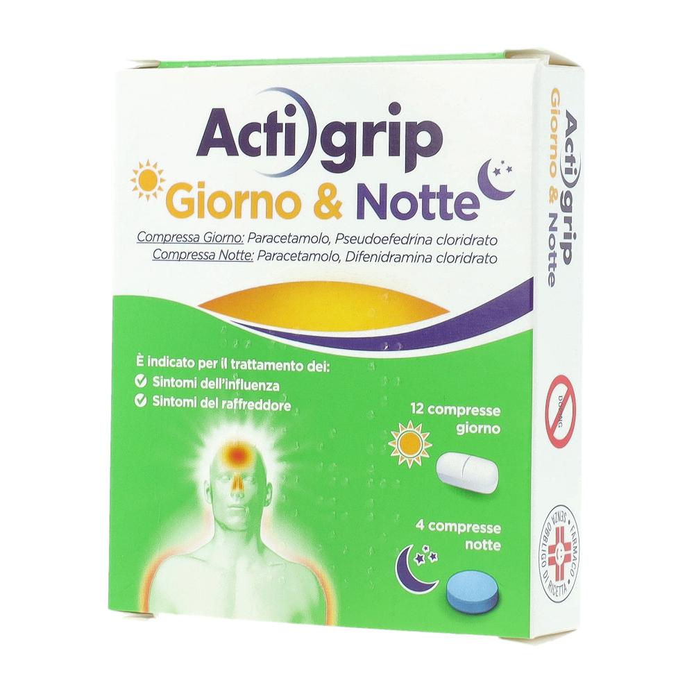 ACTIGRIP GIORNO & NOTTE*12 cpr giorno + 4 cpr notte