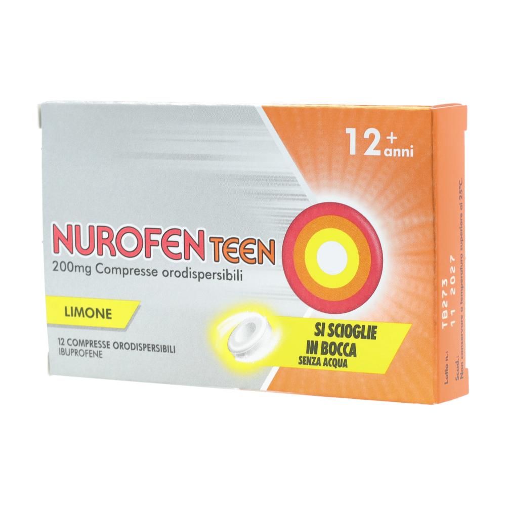 NUROFENTEEN*12 cpr orodisp 200 mg limone