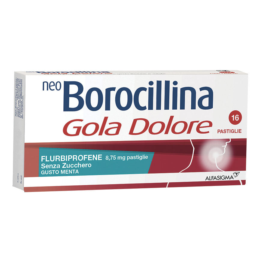 NEOBOROCILLINA GOLA DOLORE*16 pastiglie 8,75 mg menta senzazucchero
