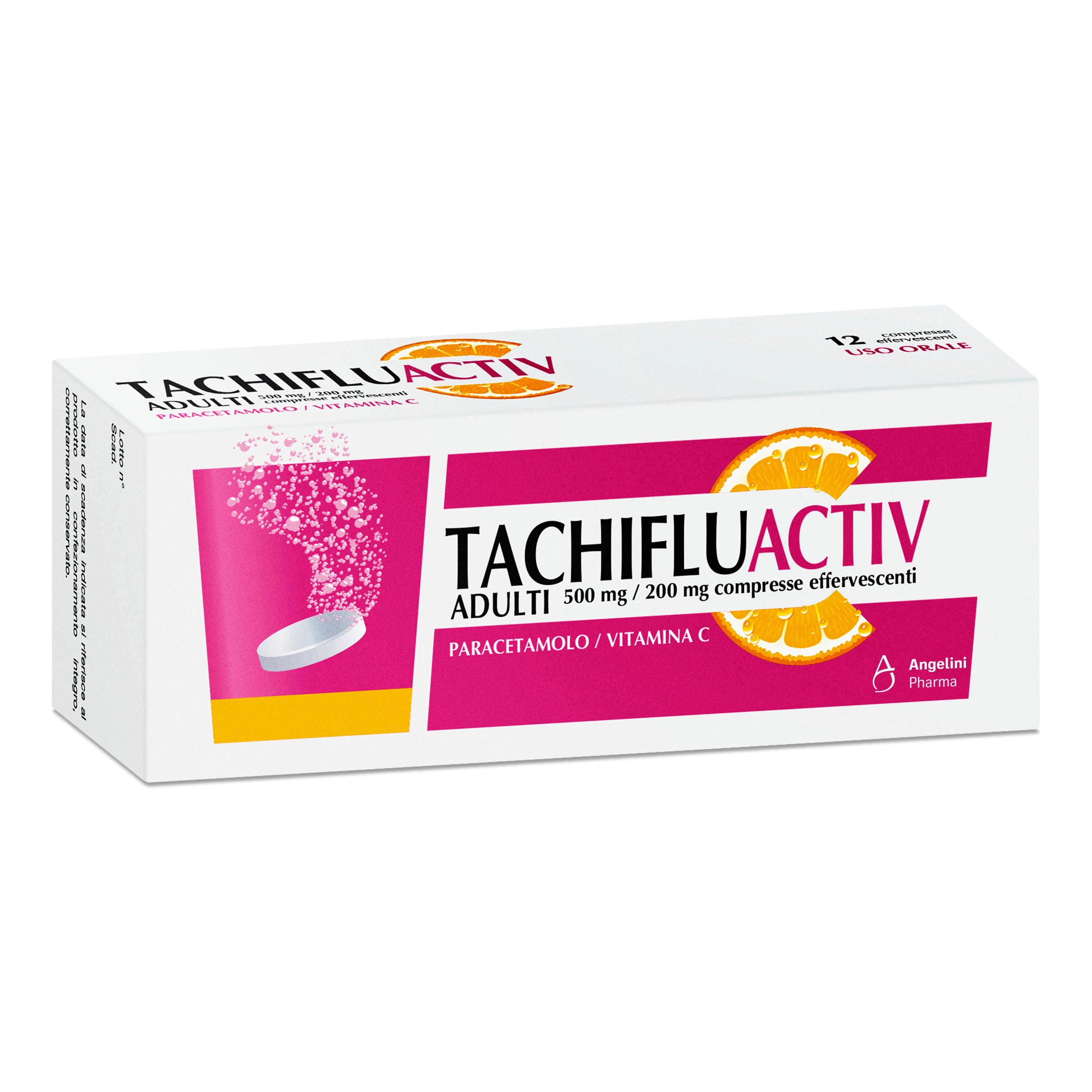 TACHIFLUACTIV INFLUENZA E RAFFREDDORE*10 cpr eff 500 mg + 60mg