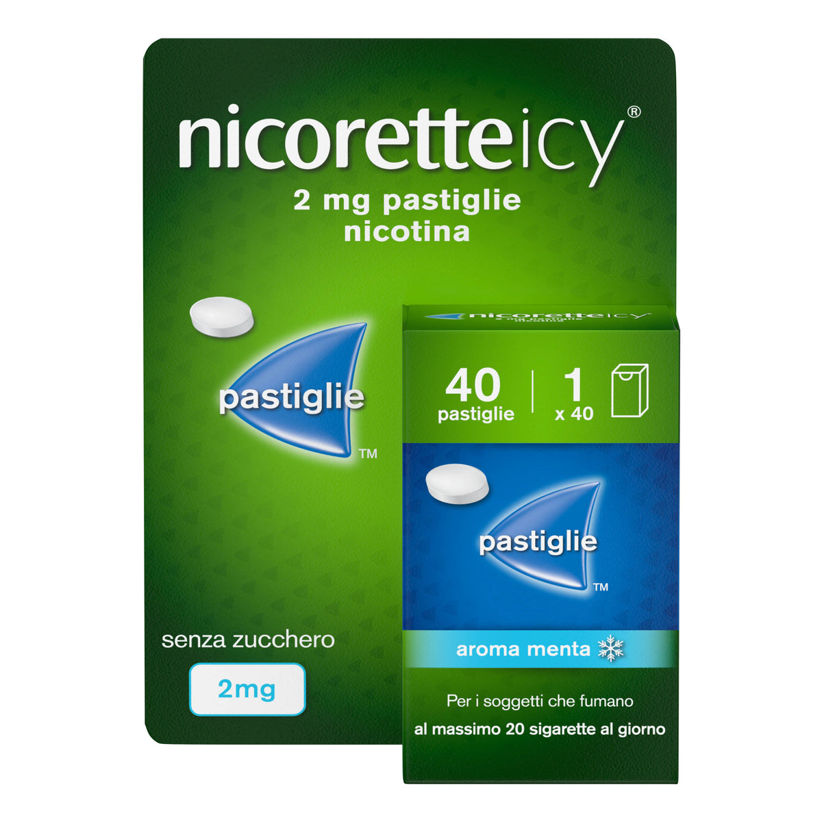 NICORETTEICY*40 pastiglie 2 mg