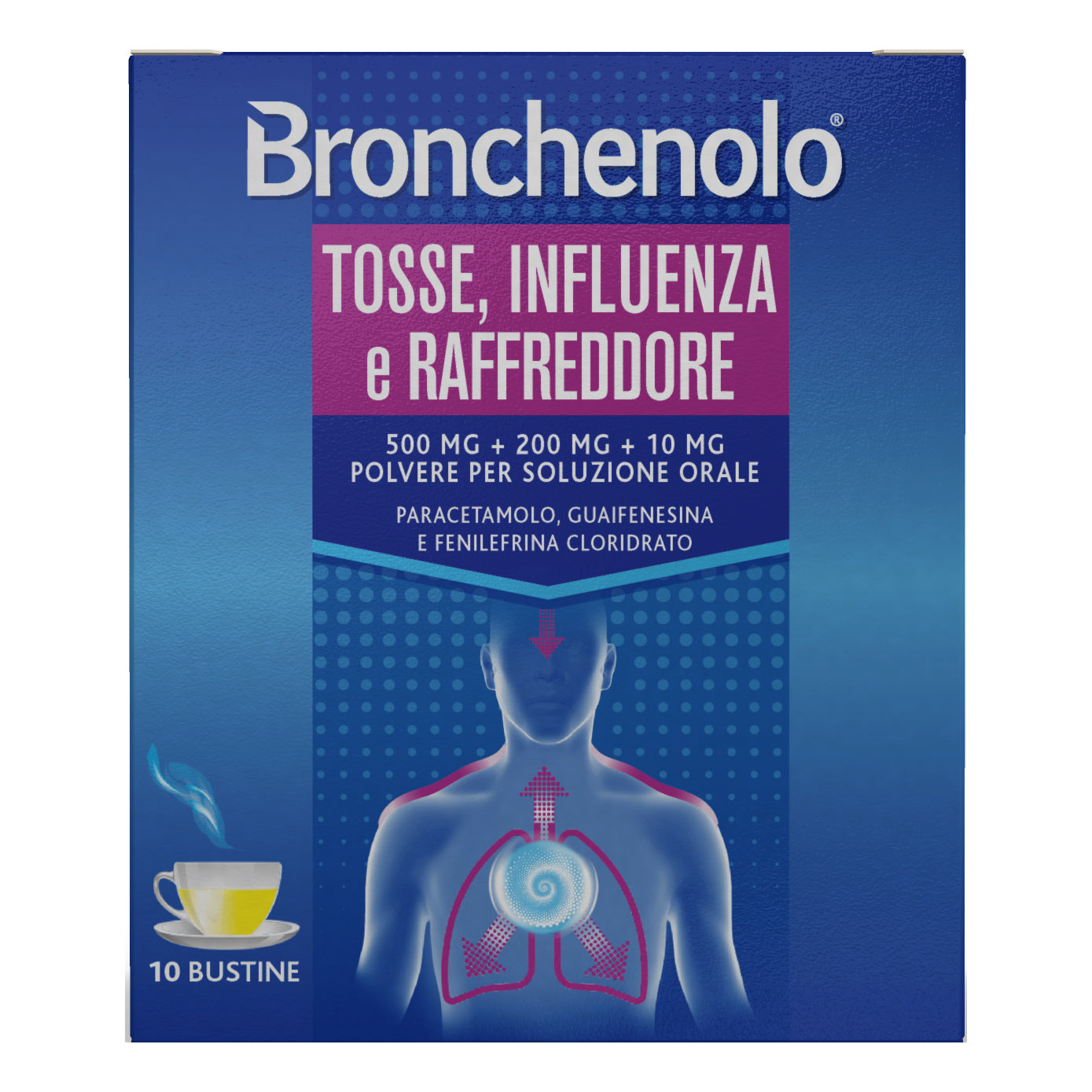 BRONCHENOLO TOSSE INFLUENZA E RAFFREDDORE*orale polv 10 buste