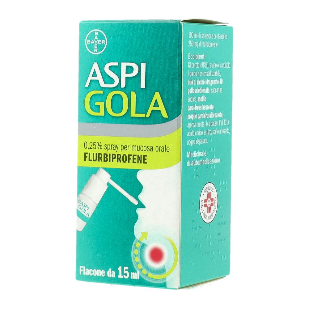 ASPI GOLA*spray mucosa orale 15 ml 0,25%