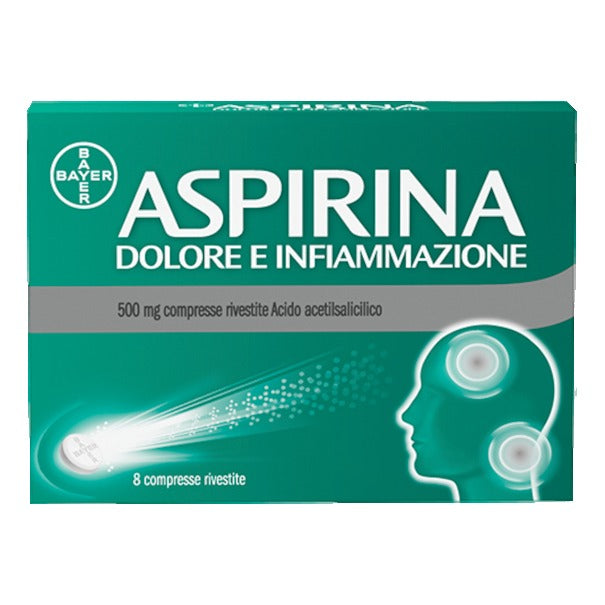 ASPIRINA DOLORE E INFIAMMAZIONE*8 cpr riv 500 mg