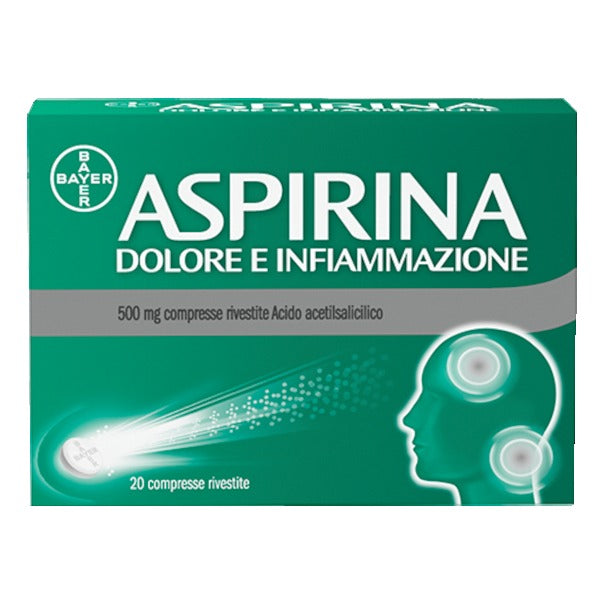 ASPIRINA DOLORE E INFIAMMAZIONE*20 cpr riv 500 mg