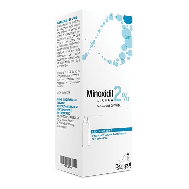 MINOXIDIL BIORGA (LABORATOIRES BAILLEUL)*soluz cutanea 60 ml2%