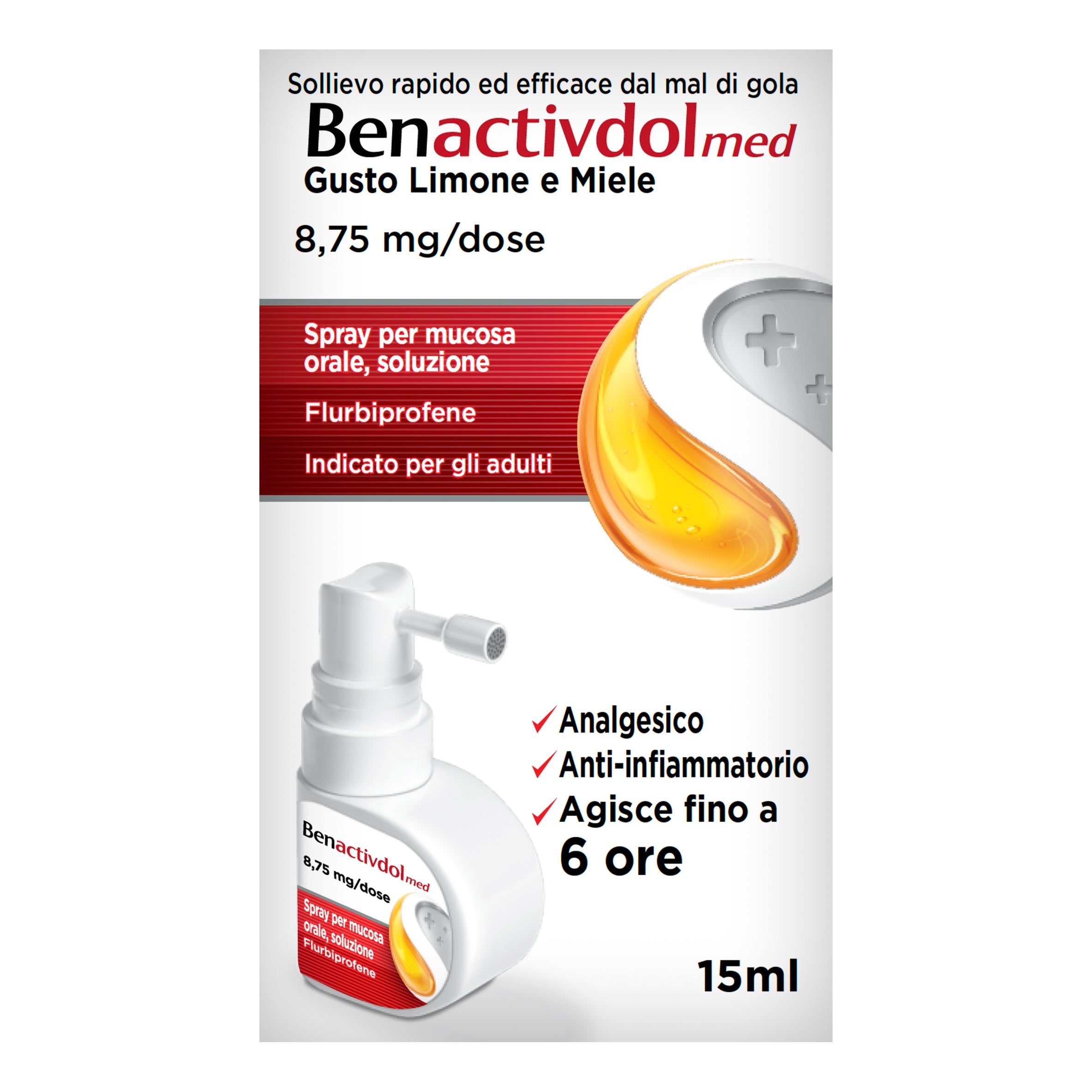 BENACTIVDOLMED*spray mucosa orale 15 ml 8,75 mg/ml
