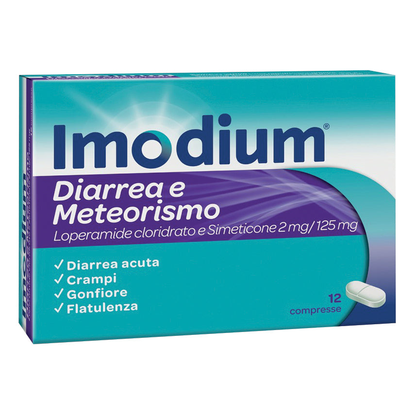 IMODIUM DIARREA E METEORISMO*12 cpr 2 mg + 125 mg