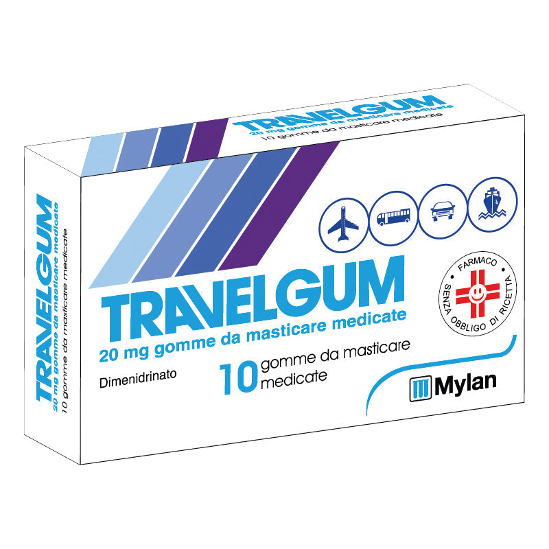 TRAVELGUM*10 gomme da masticare 20 mg