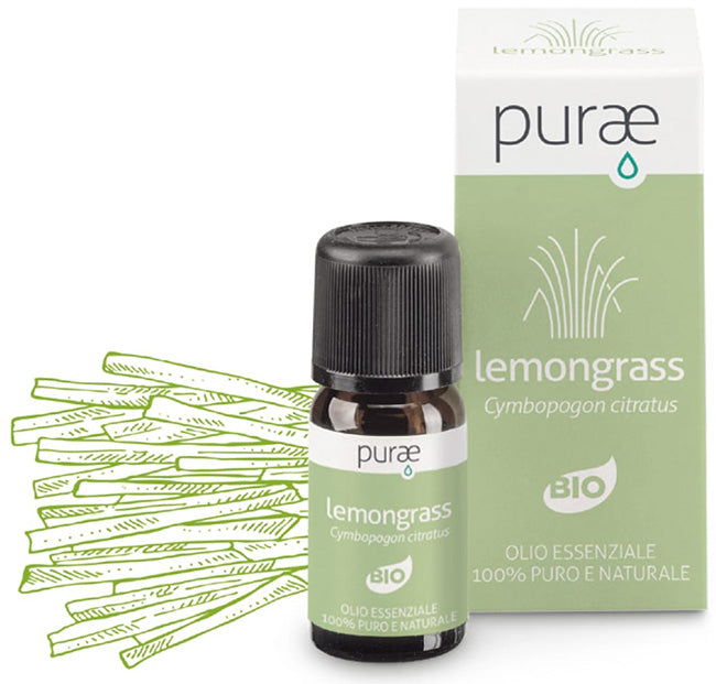PURAE OE LEMONGRASS BIO CYMBOPOGON FEXUOSUS PARTI AEREE 10 ML