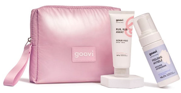 GOOVI BOX NATALE 2025 DETERSIONE 1 MOUSSE DETERGENTE 100 ML+ 1 SCRUB VISO 75 ML + 1 POCHETTE