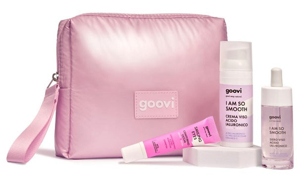 GOOVI BOX NATALE 2025 IDRATAZIONE 1 SIERO VISO ACIDO IALURONICO 30 ML + 1 CREMA VISO ACIDO IALURONICO 50 ML + 1 CONTORNOOCCHI LEVIGANTE 15 ML + 1 POCHETTE