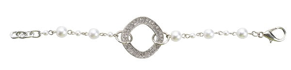 BRACCIALE CERCHIO BRILLANTINI ACCIAIO