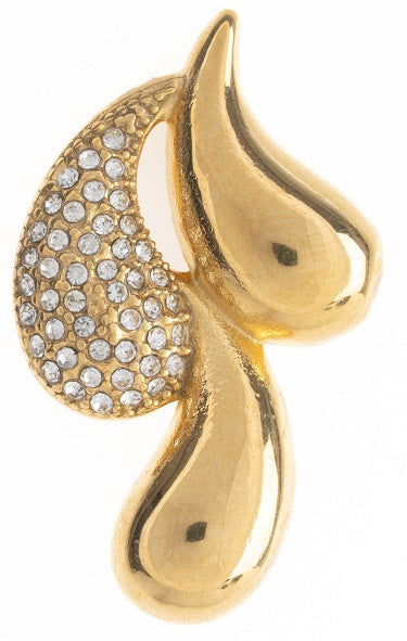 ORECCHINO GOCCE ORO STRASS