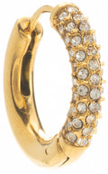 ORECCHINO CERCHIO STRASS ORO