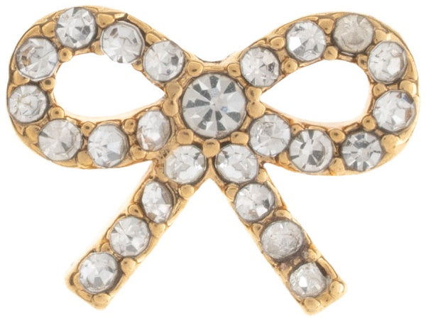 ORECCHINO FIOCCO STRASS ORO