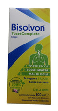 BISOLVON TOSSE COMPLETE SCIROPPO 100 ML SENZA ZUCCHERO SENZAGLUTINE SENZA LATTOSIO