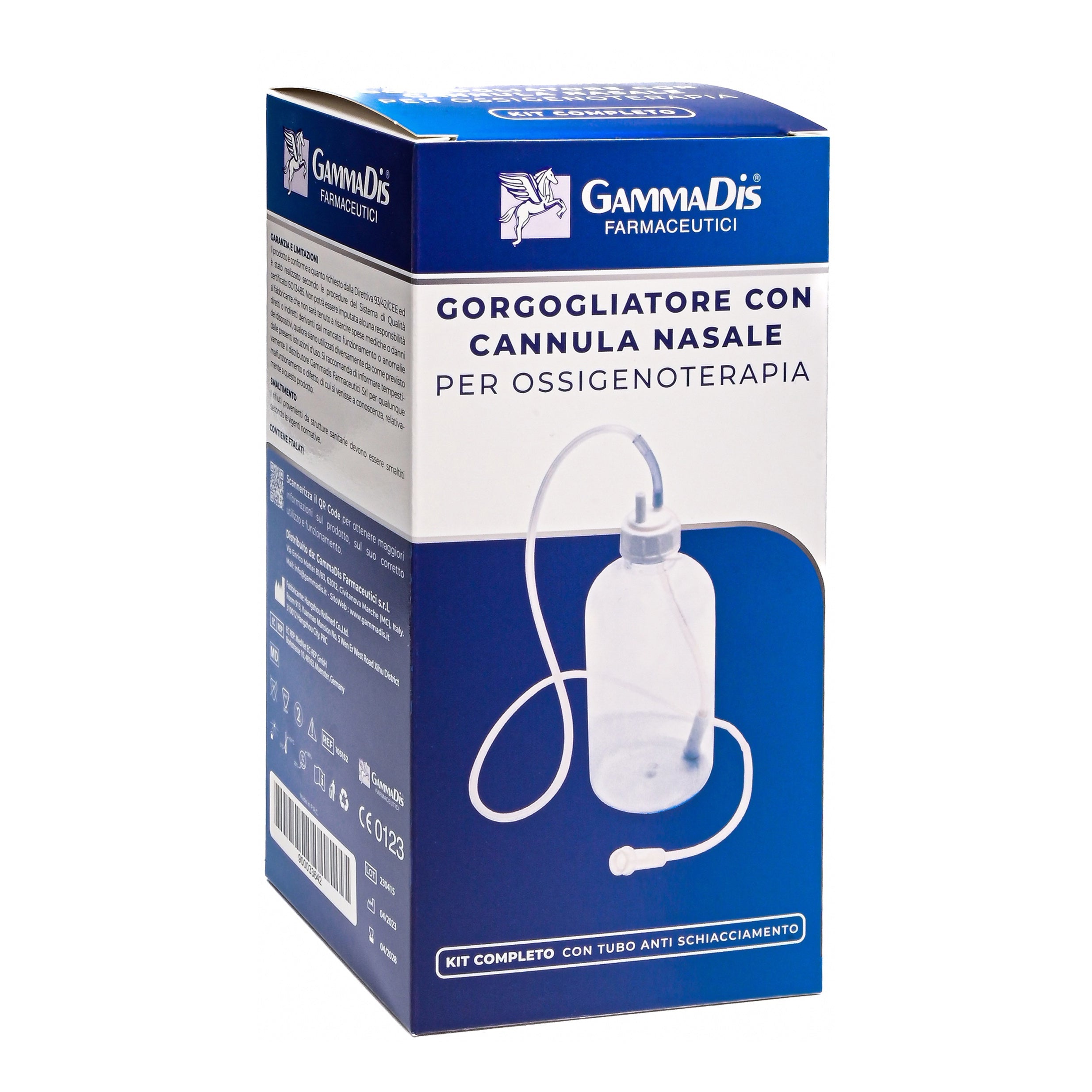 GORGOGLIATORE PER OSSIGENOTERAPIA CON OCCHIALE + CANNULA NASALE GAMMADIS
