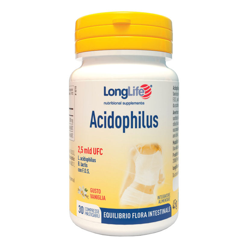 LONGLIFE ACIDOPHILUS 30 COMPRESSE MASTICABILI