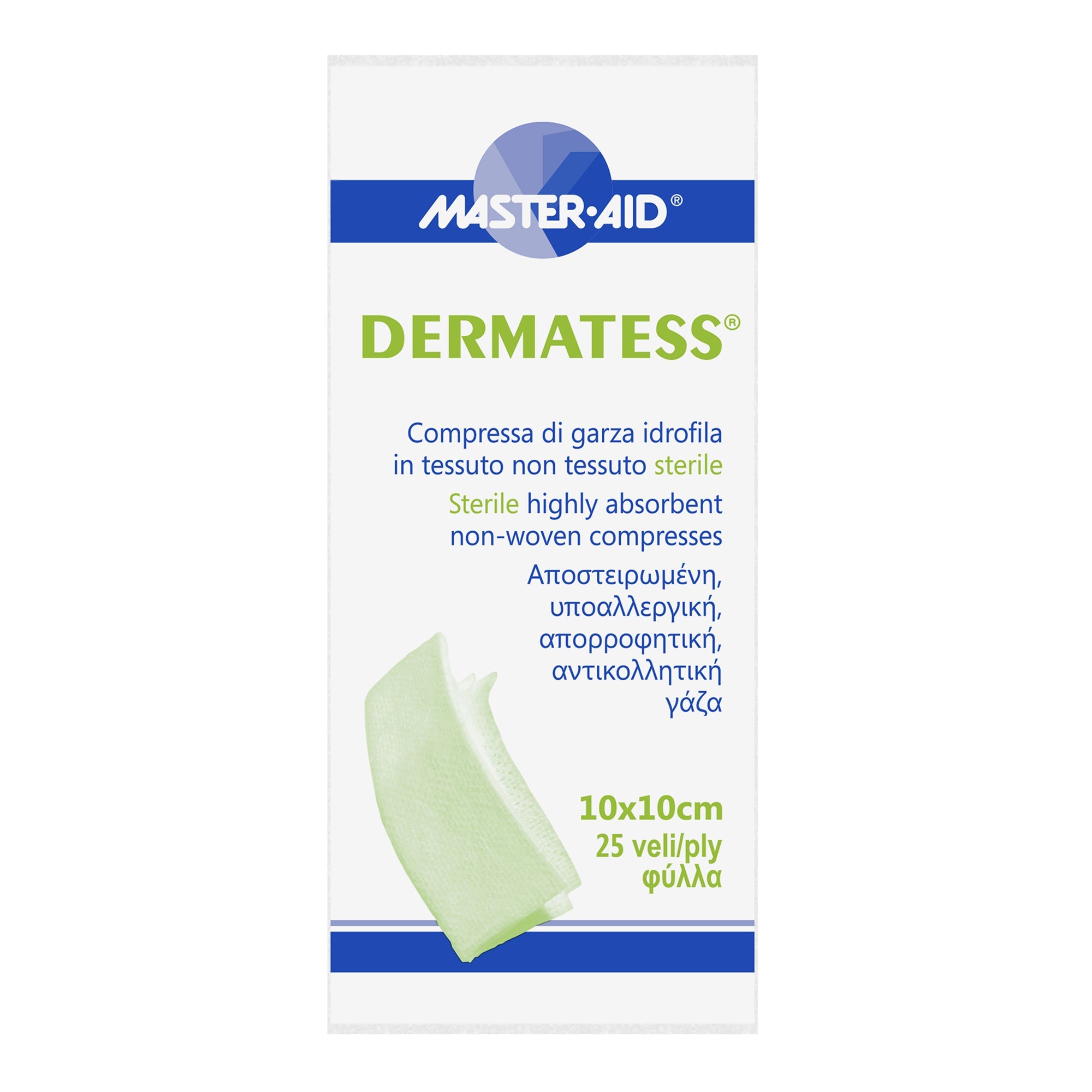 GARZA IN TESSUTO NON TESSUTO DERMATESS 10X10 100 PEZZI