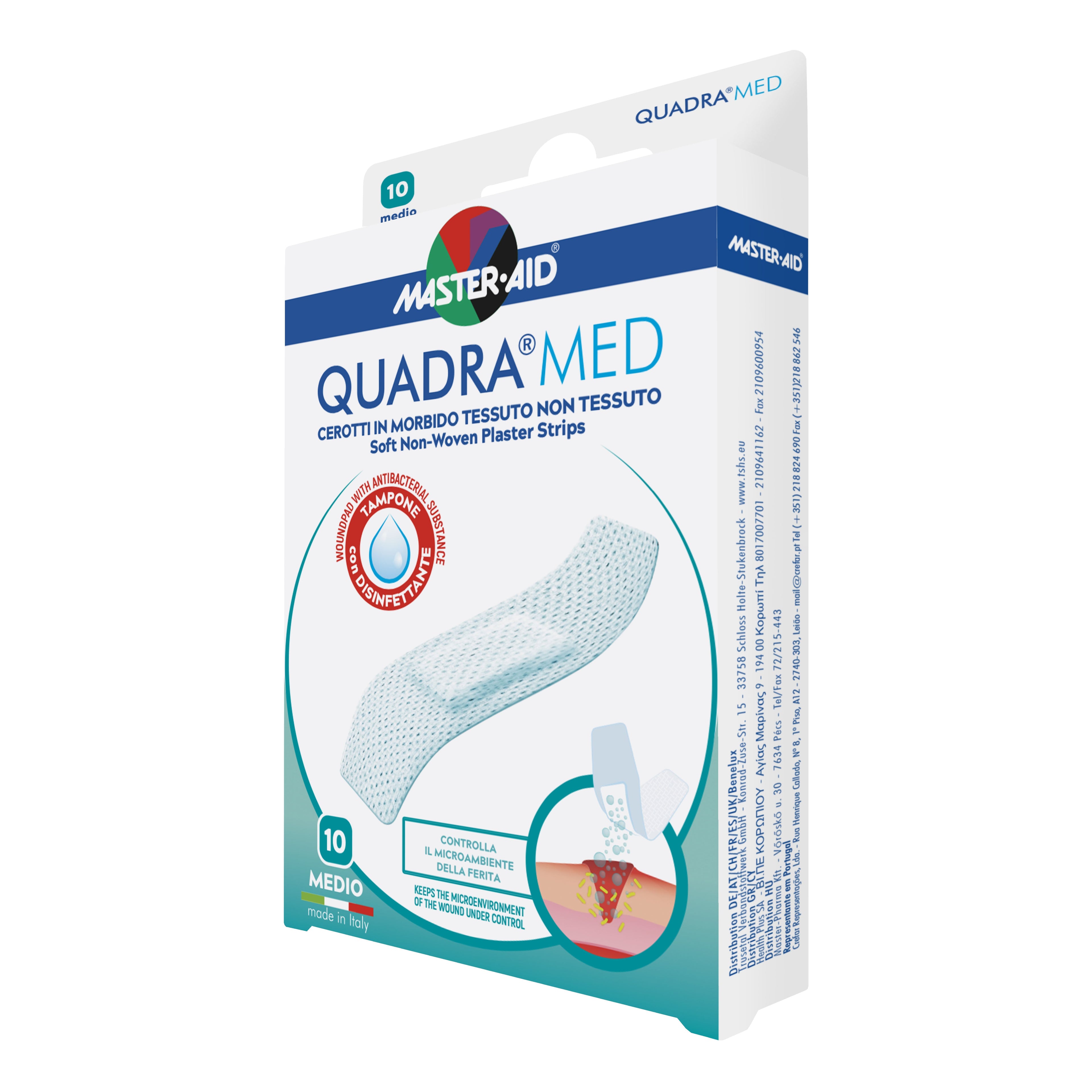CEROTTO MASTER-AID QUADRA DERMOATTIVO MEDIO 10 PEZZI