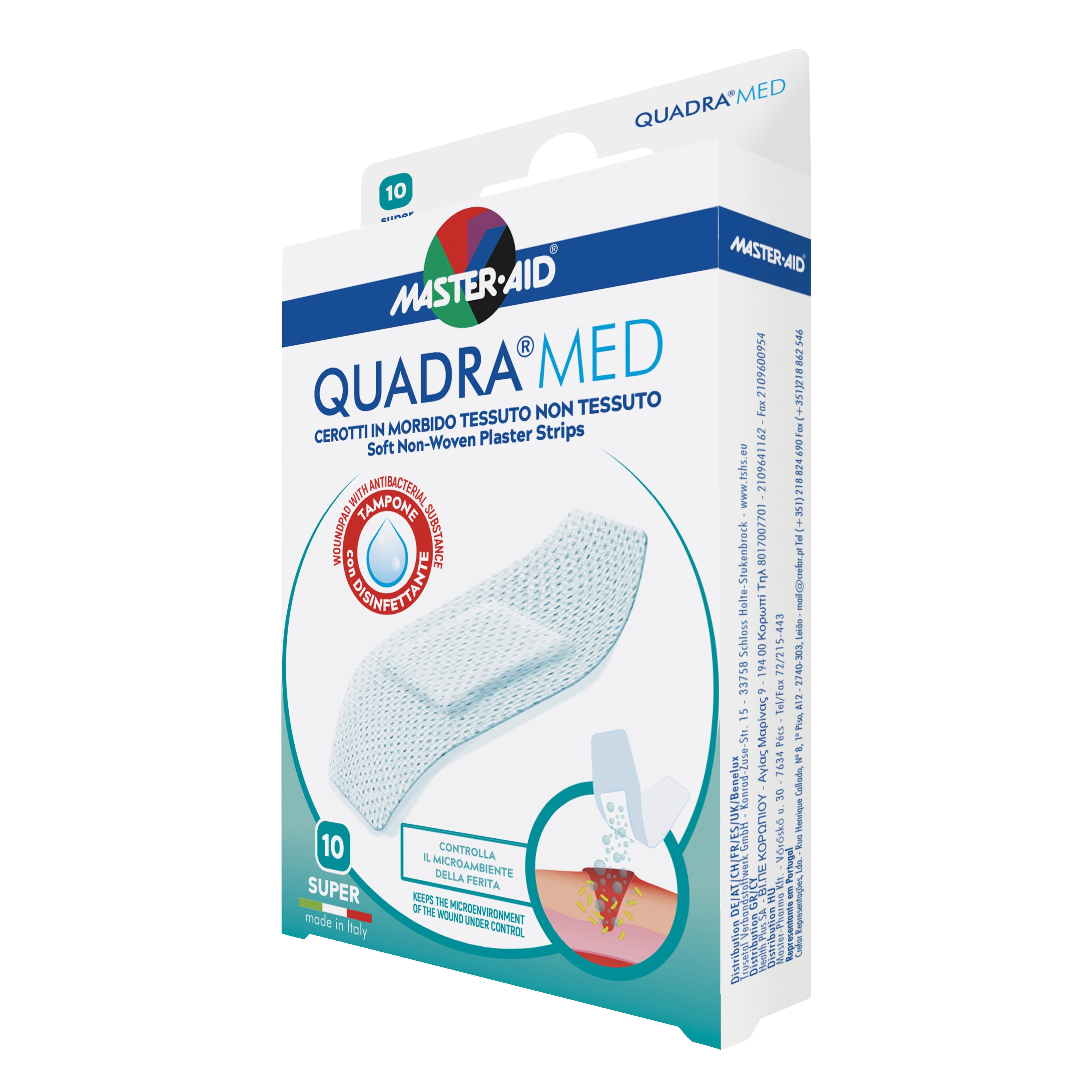 CEROTTO MASTER-AID QUADRA DERMOATTIVO SUPER 10 PEZZI