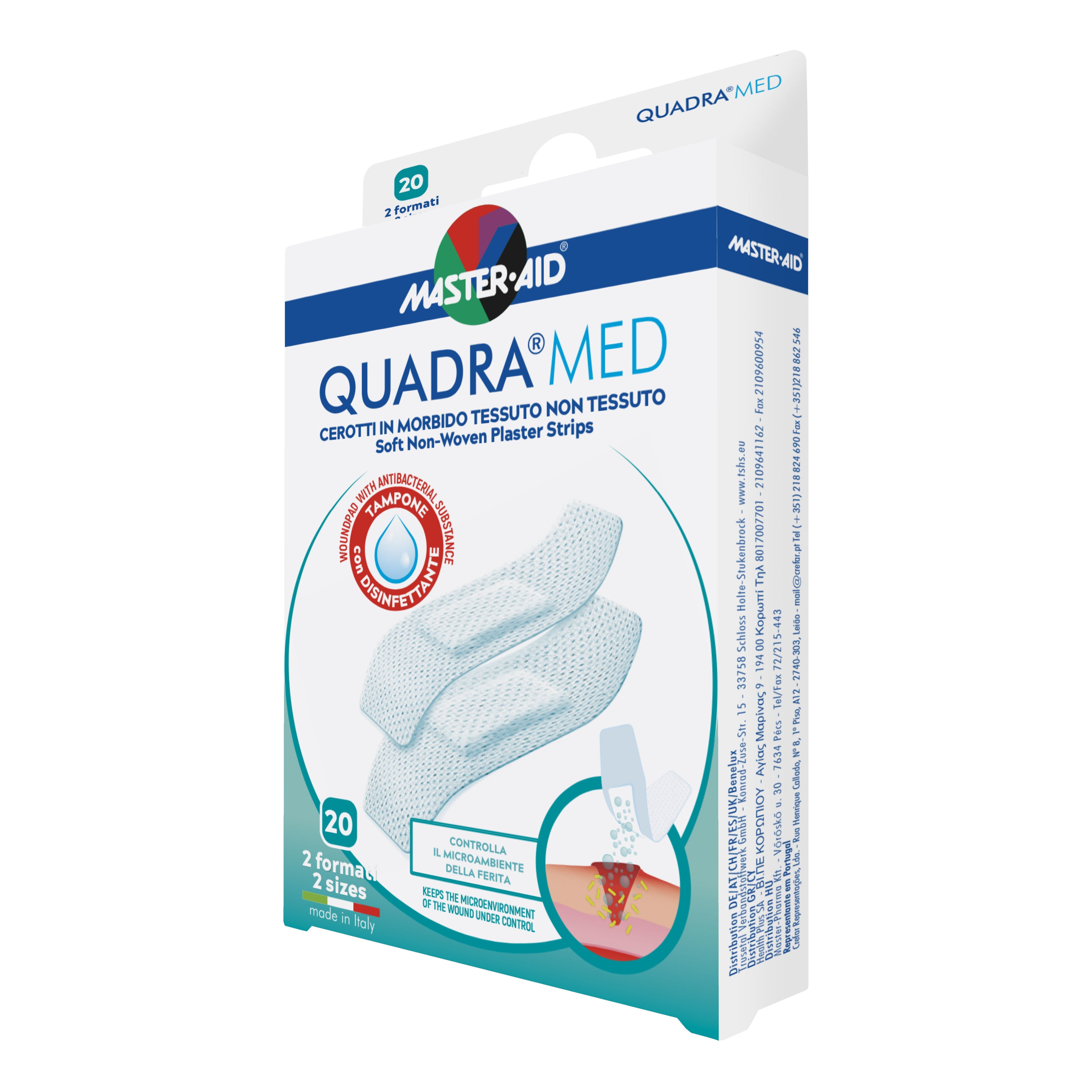 CEROTTO MASTER-AID QUADRA DERMOATTIVO FORMATI ASSORTITI 20 PEZZI